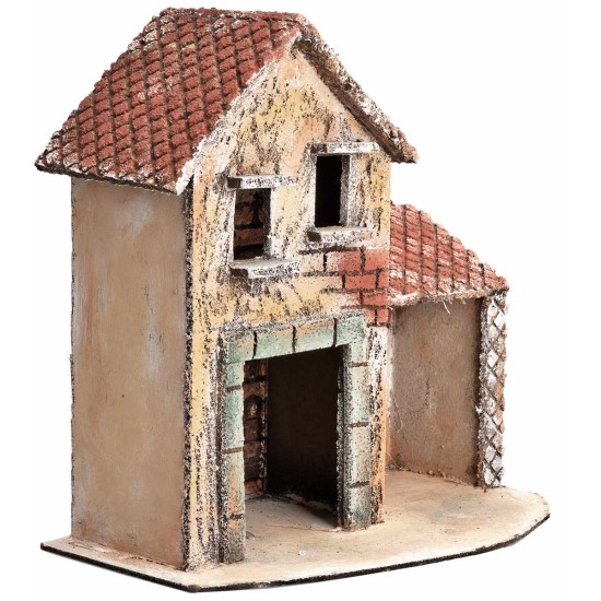 Neapolitan two-story house with storage cm 24.5x15x25.3 h