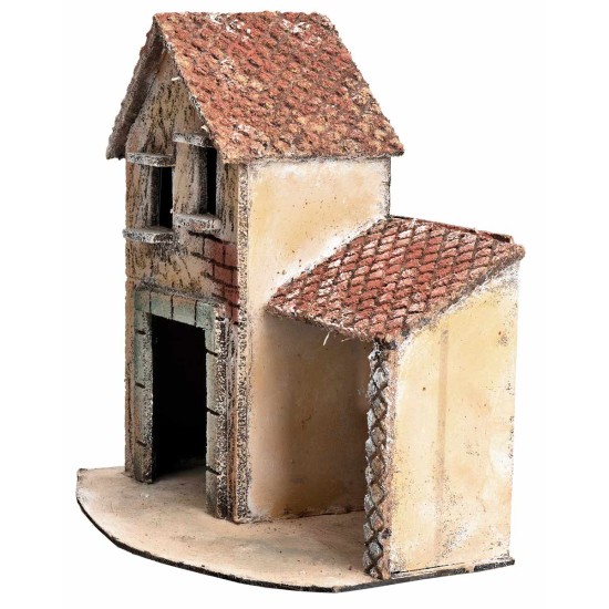 Casa napolitana de dos pisos con almacén cm 24,5x15x25,3 h para