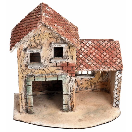 Neapolitan two-story house with storage cm 24.5x15x25.3 h
