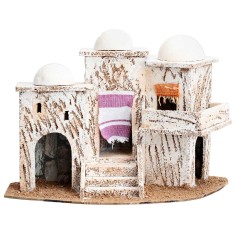 Casa araba con terrazzo cm 26,5x13,8x19 h per presepe Mondo