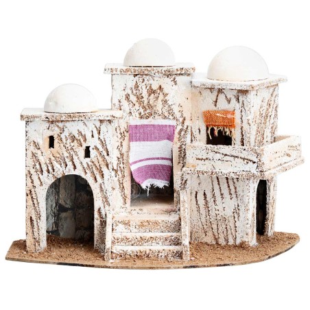 Casa árabe con terraza cm 26,5x13,8x19 h para belén Mundo