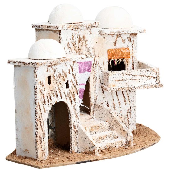 Casa árabe con terraza cm 26,5x13,8x19 h para belén Mundo