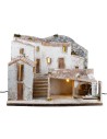 Illuminated Village with working fountain cm 65x50x47 h
