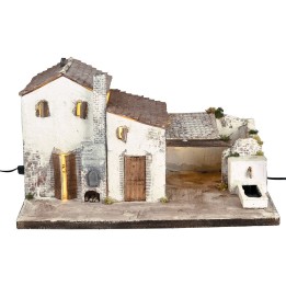 Pueblo Iluminado con fuente funcionando cm 60x40x34 h