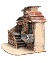 Casa napolitana con escalera exterior cm 17x13x14,5 h para belén