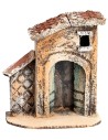 Casa napolitana con arco y techo inclinado cm 9,5x6x10 h