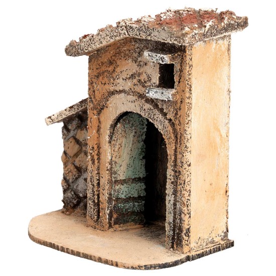 Casa napoletana con arco e tetto spiovente cm 9,5x6x10 h