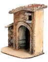 Neapolitan house with arch and sloping roof cm 9.5x6x10 h