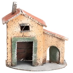 Neapolitan little house with side arch cm 12.5x7x12.5 h