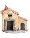 Neapolitan little house with side arch cm 12.5x7x12.5 h