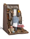 30 cm Moving Baker with Fire for Nativity Scene Mondo Presepi