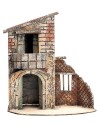 Casa napolitana de dos pisos con ventana lateral cm