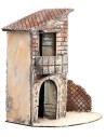 Neapolitan two-story house with side window cm 24.5x15.5x27 h