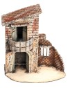 Neapolitan two-story house with side window cm 24.5x15.5x27 h