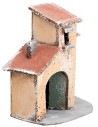 Neapolitan house with half arch cm 11x7.5x13 h for nativity scene