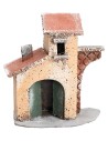 Neapolitan house with half arch cm 11x7.5x13 h for nativity scene