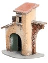Neapolitan house with half arch cm 11x7.5x13 h for nativity scene