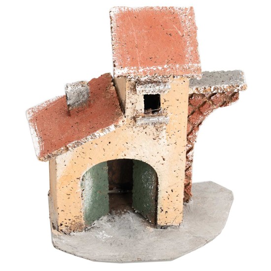 Casita napolitana con medio arco cm 11x7,5x13 h para belén