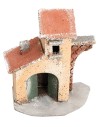 Casetta napoletana con mezzo arco cm 11x7,5x13 h per presepe