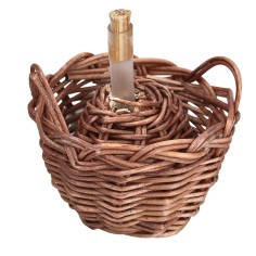 Damigiana in vimini Ø 3,3x4 h per presepe Mondo Presepi 2