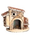 Neapolitan house with large arch cm 12x7x11.5 h for Mondo nativity scene