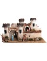 Castillo con cuatro torres almenadas cm 40,5x23x23,5 h