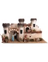 Castillo con cuatro torres almenadas cm 40,5x23x23,5 h