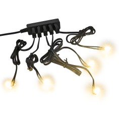 Kitt 5 led luz blanca cálida con alimentador para belén Mundo