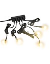 Kit 5 luces LED de color blanco cálido con fuente de