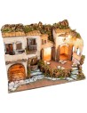 copy of 18th century Neapolitan nativity scene with lighting