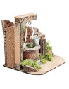 Well with bucket and side brick wall for statues from