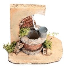 Well with bucket and brick side wall for 10 cm statues 2