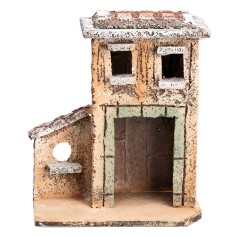Casetta napoletana con portone cm 9,3x6x11 h per presepe Mondo