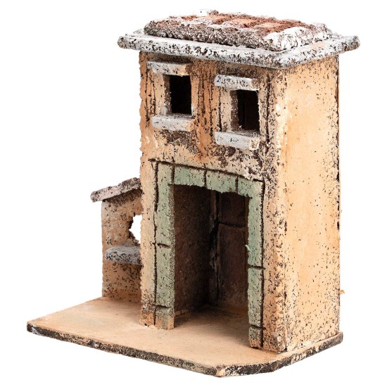 Neapolitan house with door cm 9.3x6x11 h for Mondo nativity scene