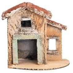 Casa napoletana con portone e finestra cm 11,6x7x11,3 h