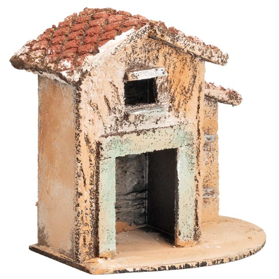 Neapolitan house with door cm 9.3x6x11 h for Mondo nativity scene