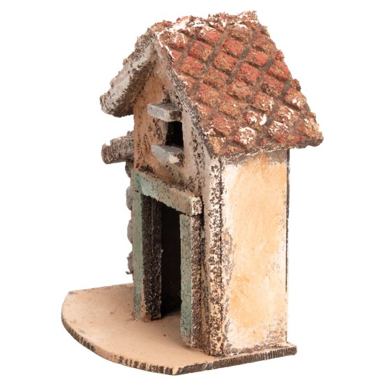 Casetta napoletana con tetto spiovente cm 9,7x6x11,5 h per