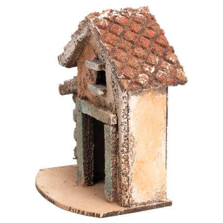 Casetta napoletana con tetto spiovente cm 9,7x6x11,5 h per