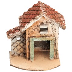 Casetta napoletana con tetto spiovente cm 9,7x6x11,5 h per