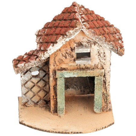Casita napolitana con tejado inclinado cm 9,7x6x11,5 h para