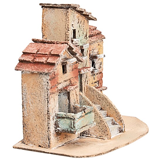 Grupo de casitas napolitanas cm 18x11,6x15,7 h para belén