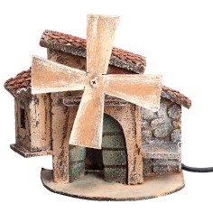 Neapolitan electric working windmill cm 11.5x8.5x12.5 h