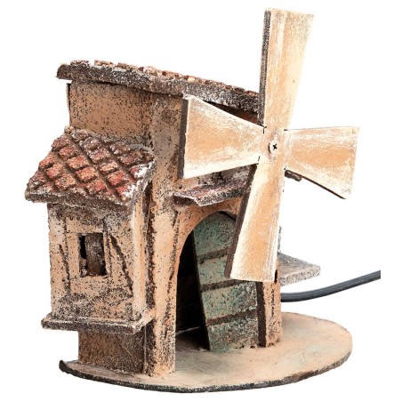 Molino de viento napolitano eléctrico cm 11,5x8,5x12,5 h
