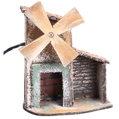 Molino de viento con almacén eléctrico cm 14x8x16 h