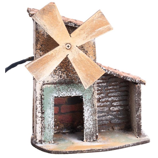 Windmill with storage room operating on electricity cm