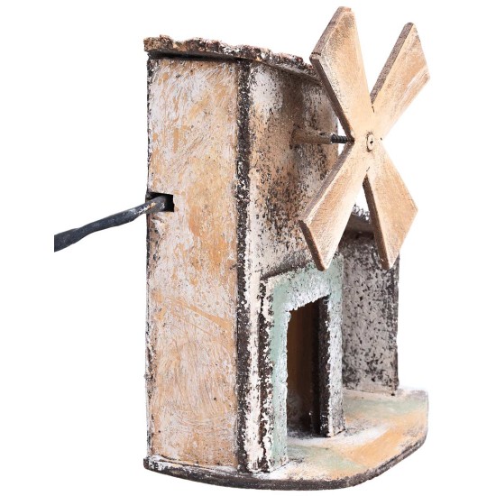 Windmill with storage room operating on electricity cm