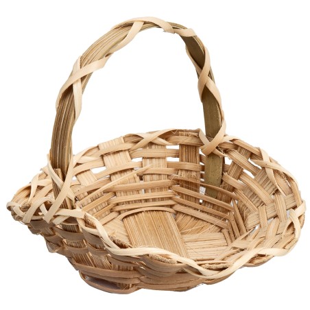 Wicker basket with handle cm 7.4x4.7x6.4 h for Mondo nativity scene