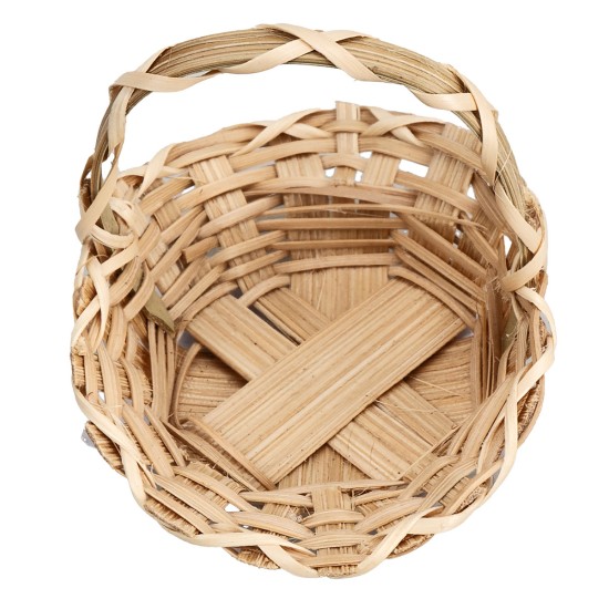 Cesta de mimbre con asa cm 7,4x4,7x6,4 h para belén Mundo