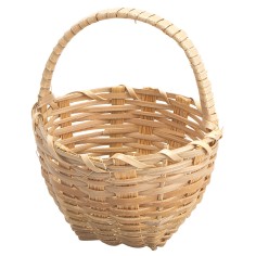 Cesto in vimini con manico superiore cm 6x8 h per presepe Mondo