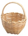 Wicker basket with top handle cm 6x8 h